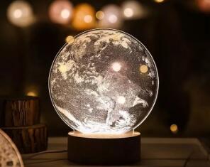 激光雕刻亞克力夜燈，裝點你的夢鄉