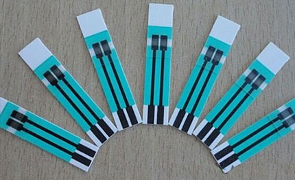 血糖試紙導(dǎo)電膜切割（打標(biāo)）劃線—紫外激光打標(biāo)機(jī)